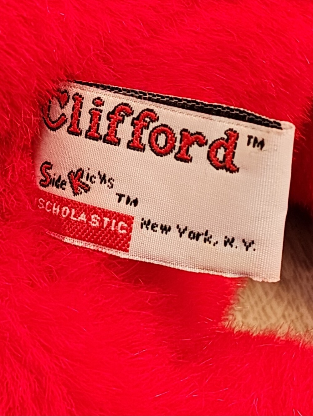 Vintage Scholastic Side Kicks Clifford the Big Red Dog 1997 Stuffed Animal Plush - Picture 7 of 8